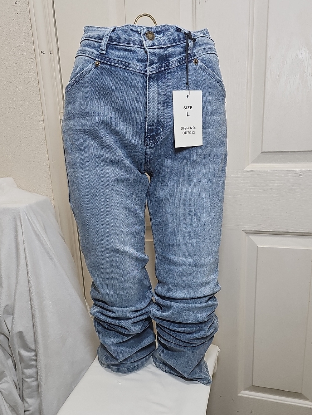 Dynamic Denim Light Wash Denim Pants - Size L